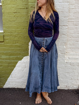 Zuri Hand-Dyed Wrap Top