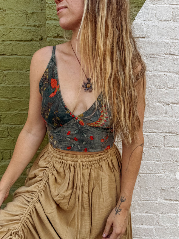 Organic Cotton Velvet Bralette