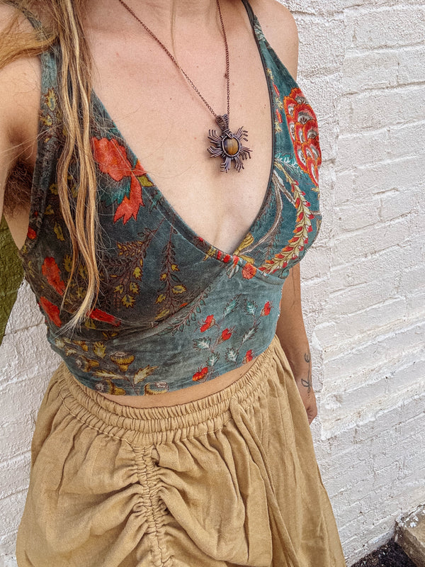 Organic Cotton Velvet Bralette