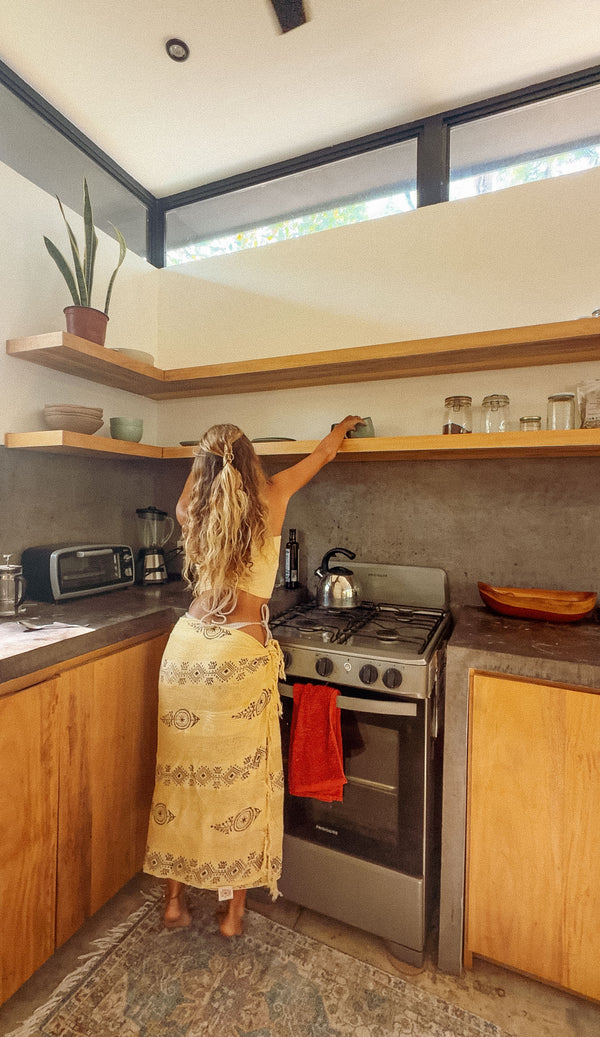 Salty Shakka Block Printed Sarong + Scarf