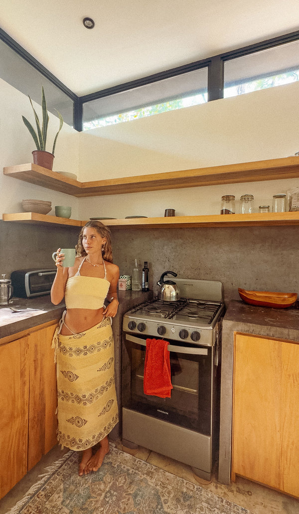 Salty Shakka Block Printed Sarong + Scarf